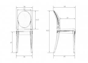 Стул обеденный DOBRIN VICTORIA GHOST, цвет прозрачный в Златоусте - zlatoust.ok-mebel.com | фото 8