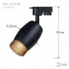 Светильник на штанге Эра  TR51 - GU10 BK в Златоусте - zlatoust.ok-mebel.com | фото 4