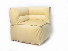 Угловое модульное бескаркасное кресло Комфорт (Желтый велюр) в Златоусте - zlatoust.ok-mebel.com | фото