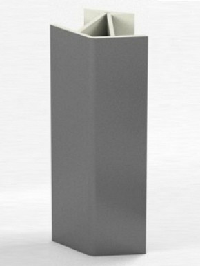 Угловое соединение для цоколя 135 гр. h100 мм (Алюминий, Белый, Черный, Сонома) в Златоусте - zlatoust.ok-mebel.com | фото 1