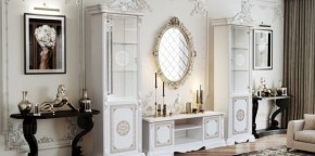 Витрина 1- дверная (12.321) Грация (белый/золото) в Златоусте - zlatoust.ok-mebel.com | фото 2