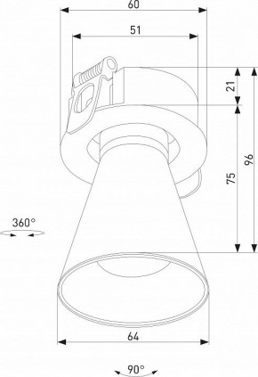 Встраиваемый светильник Elektrostandard Bell 25097/LED 8W 3000K белый в Златоусте - zlatoust.ok-mebel.com | фото 5