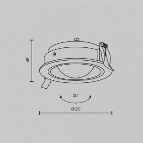 Встраиваемый светильник Maytoni Lens DL105-12W3K-W в Златоусте - zlatoust.ok-mebel.com | фото 6