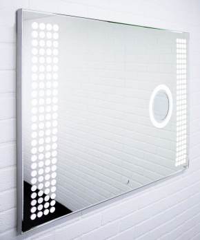 Зеркало Cosmo 100 alum (линза) с подсветкой Sansa (SCL1026Z) в Златоусте - zlatoust.ok-mebel.com | фото 3