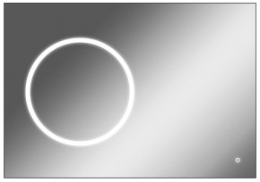 Зеркало Eclipse 120 black с подсветкой Sansa (SE1033Z) в Златоусте - zlatoust.ok-mebel.com | фото